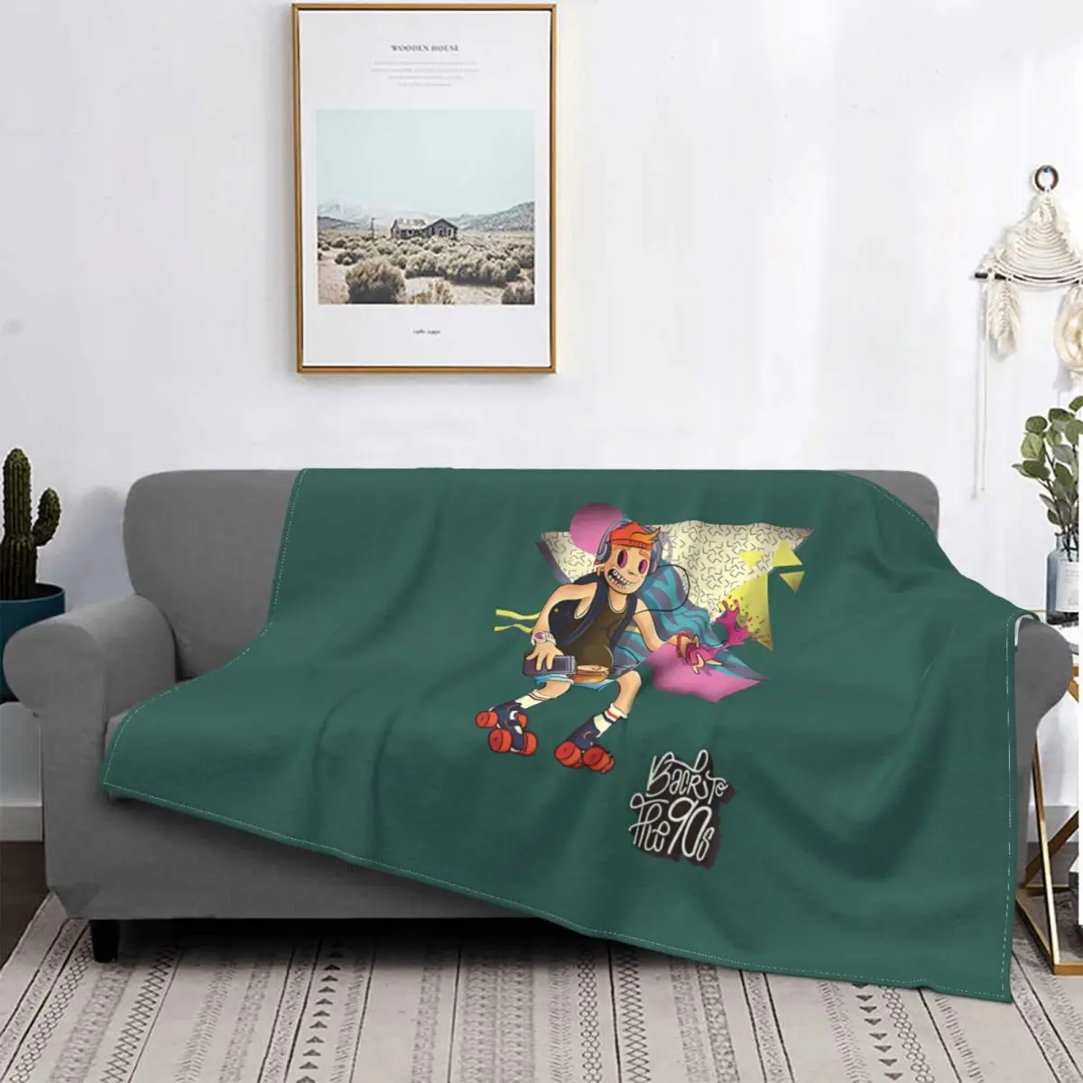 

Back To The 90s Cartoon Blanket Fleece Spring Autumn Colorful Cute Thin Throw Blankets For Office Outdoor Bedding Throws