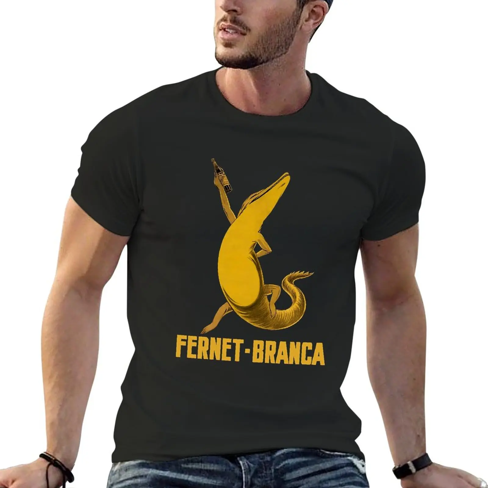 Fernet Branca Crocodile Gift For Men And Women, Gift Ringraziamento, Gift Christmas Day T-Shirt Plus Size Cute Top Abbigliamento Uomo