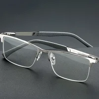 Men Reading Glasses Business Presbyopia Glasses Metal Frame Anti Blue Light Eyeglasses Unisex Clear Glasses 3