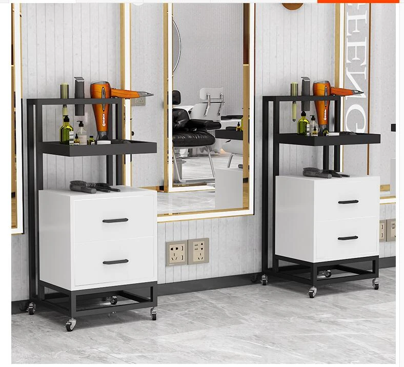 

Hairdresser tool cabinet hair salon special tool table hair cutting rack barbershop cart ironing and dyeing tool car