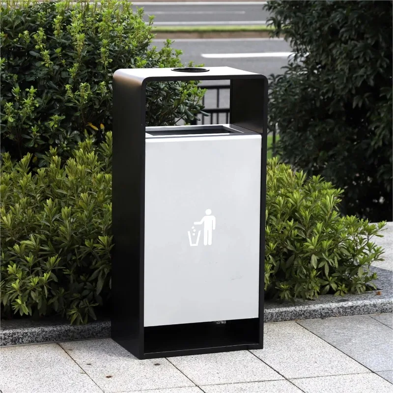 Outdoor Waste Management Modern Design Exquisite Metal Bin Custom ...