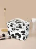 One Piece Cow Pattern Cosmetic Bag, Waterproof Travel Large Capacity Toiletry Bag, Portable Cosmetic Storage Bag 2