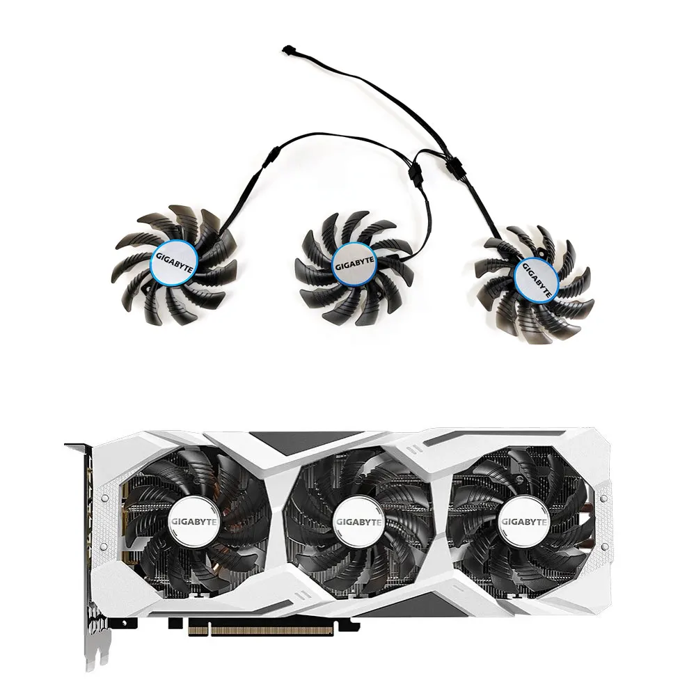 

3PCS 78MM PLD08010S12HH Cooler Fan Replacement For Gigabyte GeForce RTX 2060 2060S SUPER 2070 GAMING OC