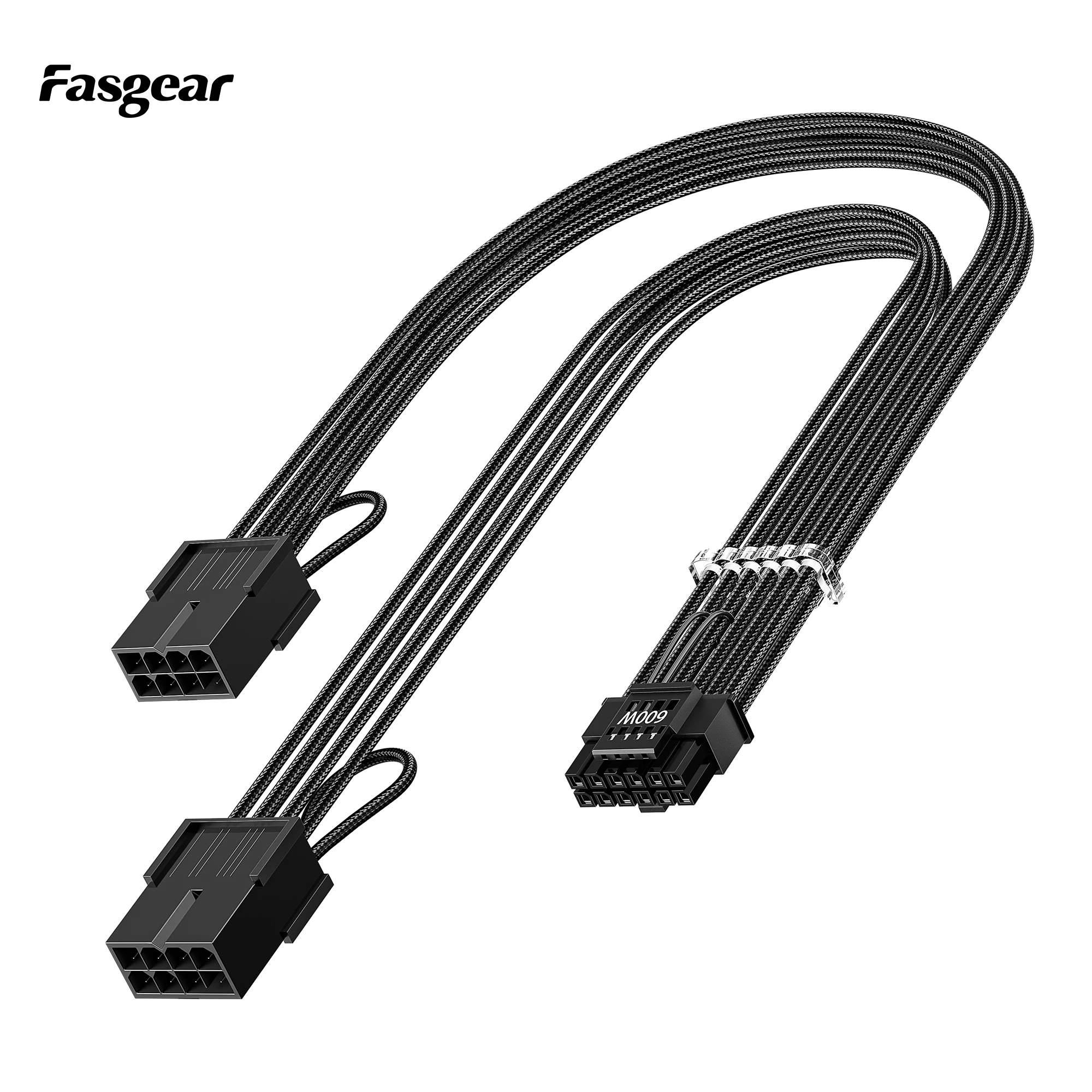 Fasgear-pci-e 5.0 12 Cabo de Extensão Vhpwr Cabo Extensor de 30cm Cabo Gpu 16awg Compatível com Geforce Rtx 4070ti 407040804090