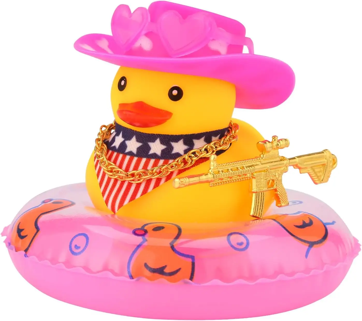 Cowboy Hat Rubber Duck Decorations - Cute Summer Ducklings for Birthday Parties, Office, and Car Décor