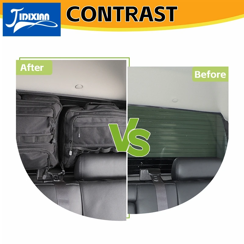 JIDIXIAN Car Rear Windshield Storage Bag Accessories for Chevrolet Silverado for GMC Sierra 2007 2008 2009 2010 2011 2012 2013