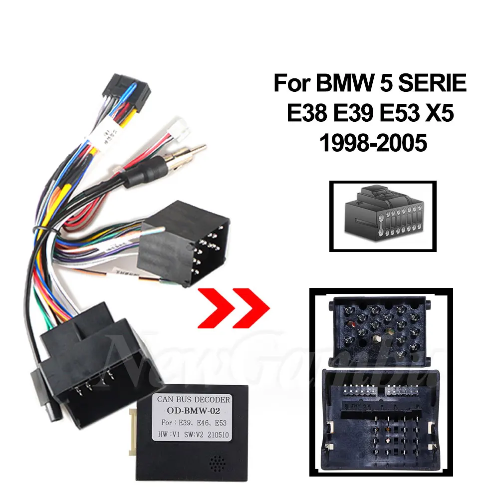 NewGambu-9 ġ ڵ ٸ , BMW 5 ø E38 E39 E53 X5 1998-2005 ̺ Canbus DVD  Ʈ ġ  ȵ̵