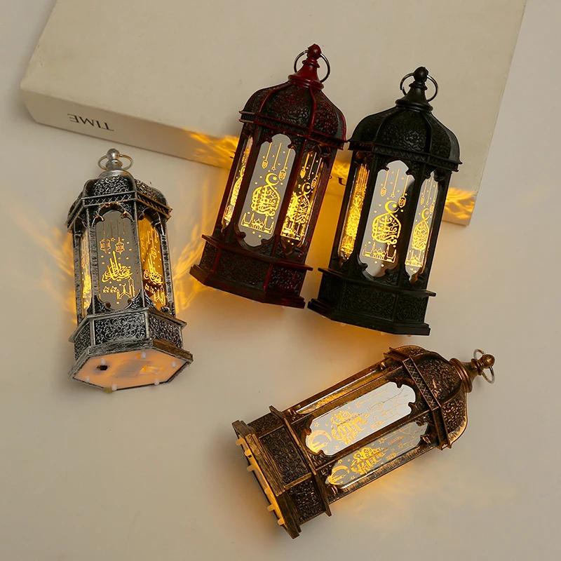 Ramadan Lantern EID Mubarak LED Wind Light Islam Muslim Hanging Night Lamp Decor