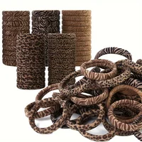 10/20/30/50/100pcs Women's Leopard Print Fashion Hair Tie Autumn and Winter High Elasticity Ponytail Hair Rope Headwear - Image 2