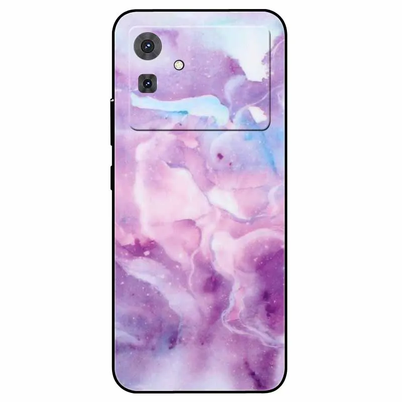 Floral Marble Silicone TPU Soft Phone Case with Cool Print Design