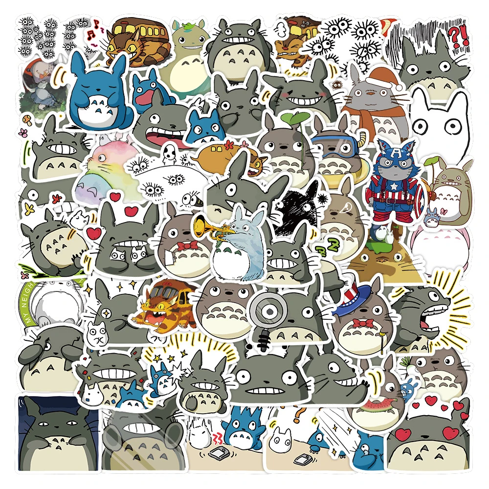 10/30/60PCS Cute Miyazaki Hayao Totoro Anime Stickers Decal DIY