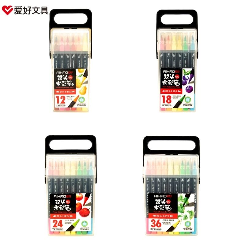 1 set Art Marker kleur aquarel penseelpennen voor schoolbenodigdheden briefpapier