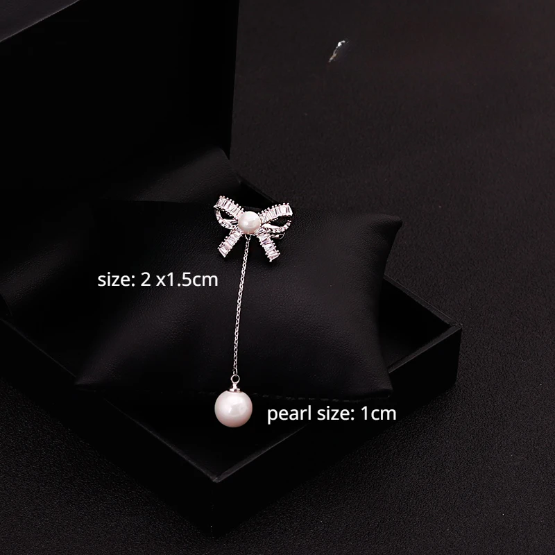 Simple All-Match Bowknot Small Brooch Women's Shirt Anti-Exposure Pin Japanese Style Collar Buckle Clothes Accessories Jewelry