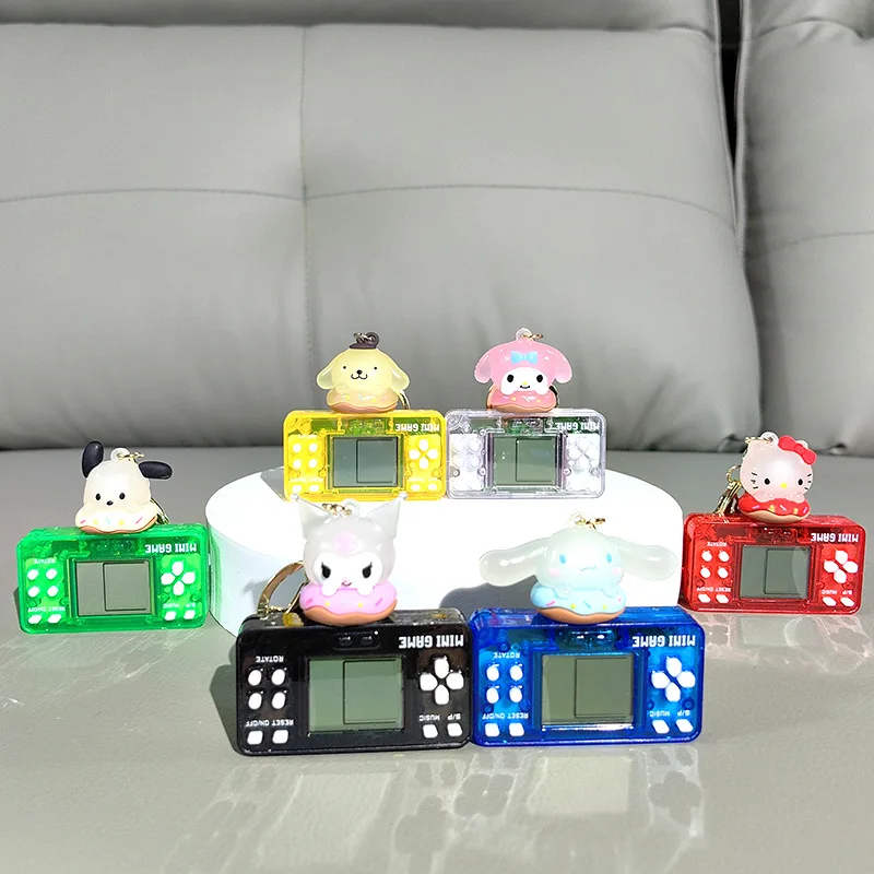 

Sanrio Kawaii Anime Hello Kitty My Melody Games Console Key Chain Kuromi Cinnamoroll Attend Class Secretly Playing Girls Gifts