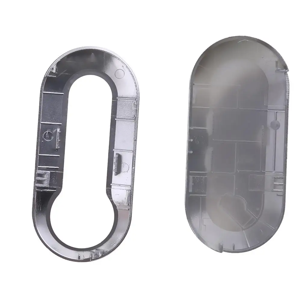 New Silver Foldable Remote Flip Key Shell Case Fiat 500 Car