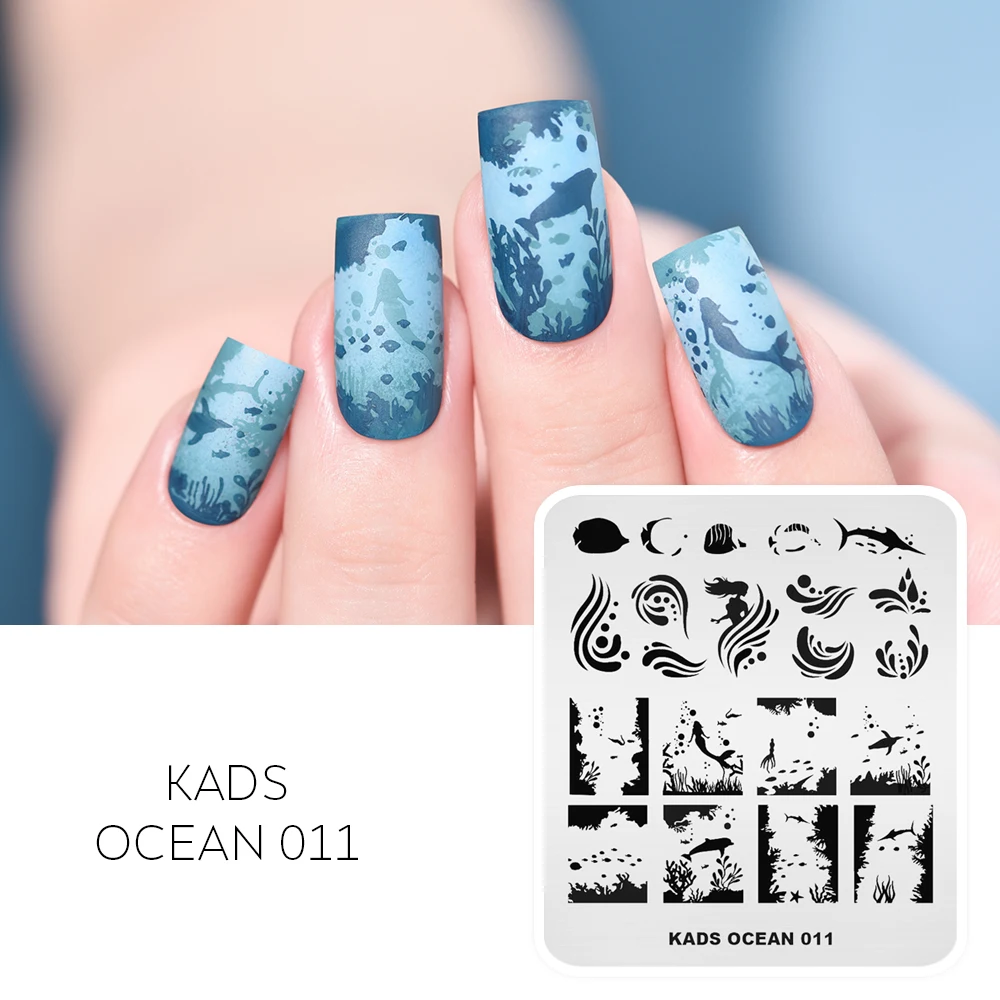 KADS Chinese Nail Stamp Plate Lotus Snake Dragonfly Mixed Pattern Nail Art Image Design Tools Stamping Template Stencil Plate 6