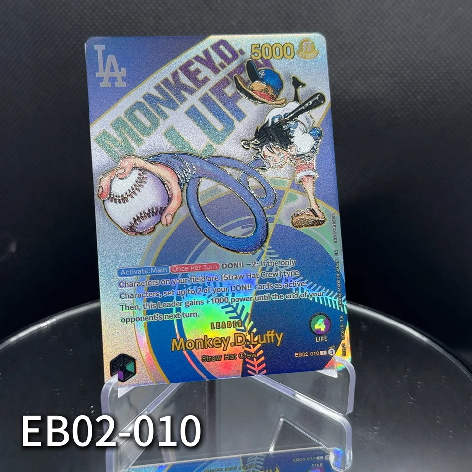 Holographic One Piece TCG OPCG English Leader card textured