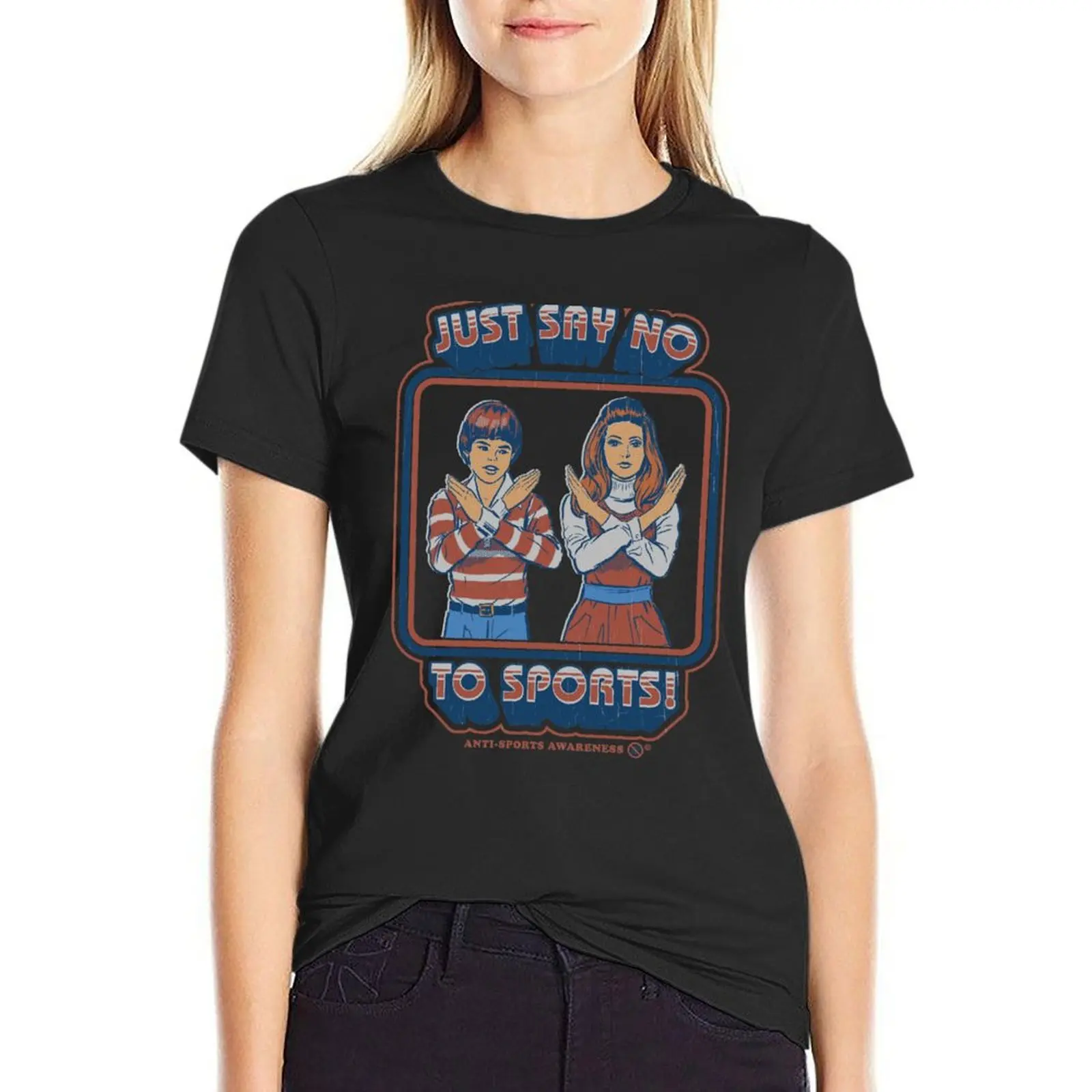 

Say No to Sports T-Shirt Women t-shirts fashion woman blouse 2024