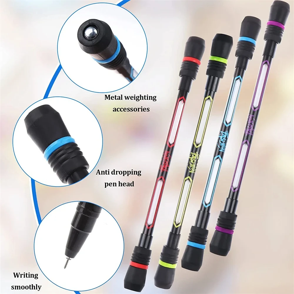 1PC Spinning Pen Creative Random Rotating Gaming Gel Pens New Student Gift Toy Release Pressure Comfortable Penspinning Pen