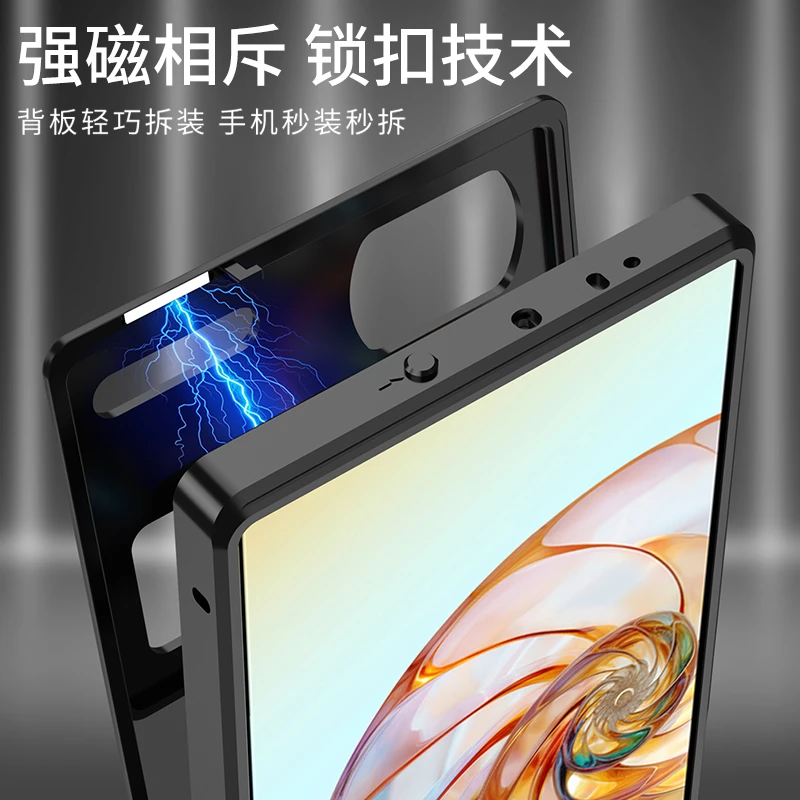 Aluminium Alloy Metal Frame Case with Matte Clear Acrylic Back Cover Bumper