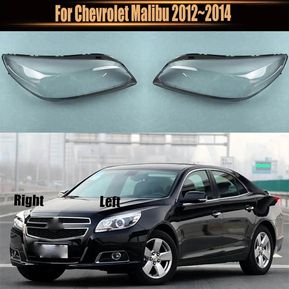 

Front Headlamp Transparent Cover Lampshade Lamp Shell Masks Headlight Shade Lens Plexiglass For Chevrolet Malibu 2012~2014