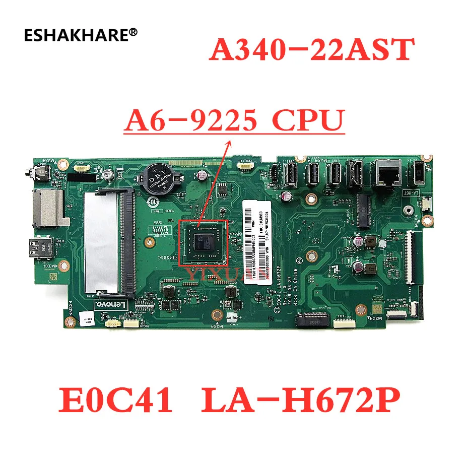 

E0C41 LA-H672P for Lenovo all-in-one computer A340-22AST motherboard FRU:01LM960 motherboard with A4/A9/A6-9225U DDR4 100% TEST