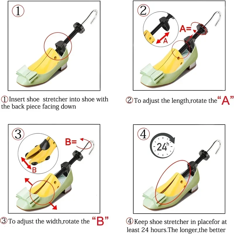 1/2pcs Shoe Stretcher Adjustable Plastic Expander Men Women Unisex Length Width Extender Keeper Heels