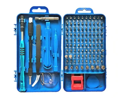 112 Pieces Blue Mobile Phone Repair Tools Screwdriver Set 112 In 1 Magnetic Screwdriver Bit Set Precision Screwdriver Set