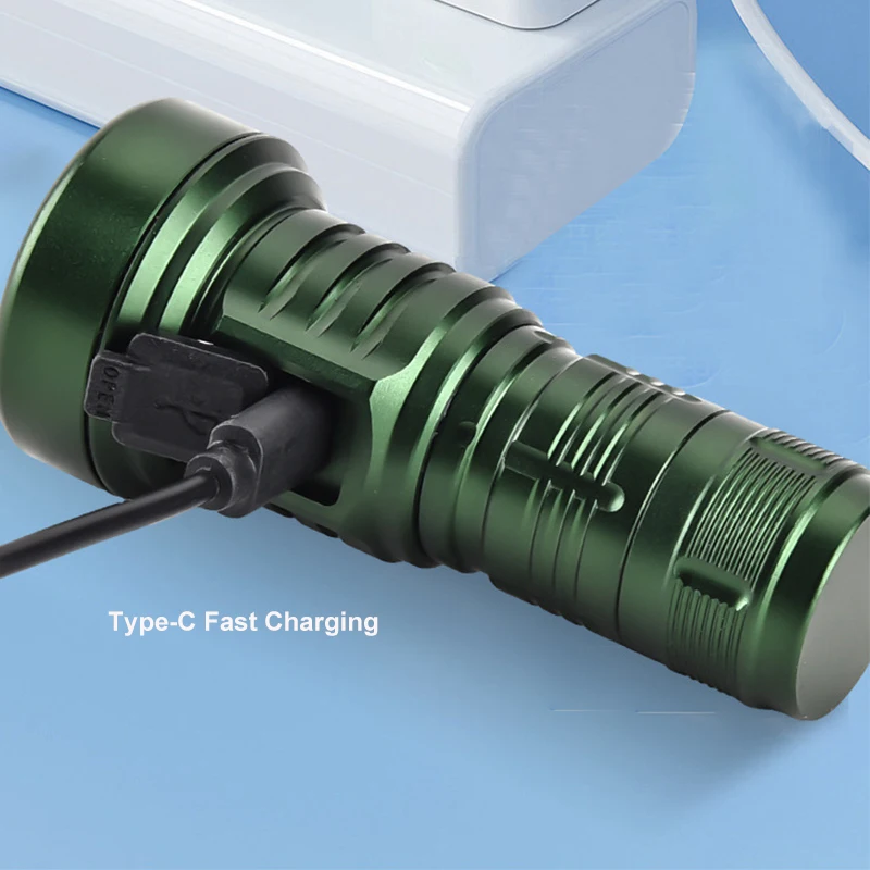 Small LED Flashlight USB C Rechargeable High Power Mini EDC 18350 Long Range Throw Lamp TIR Optics Portable Pocket Camping Torch
