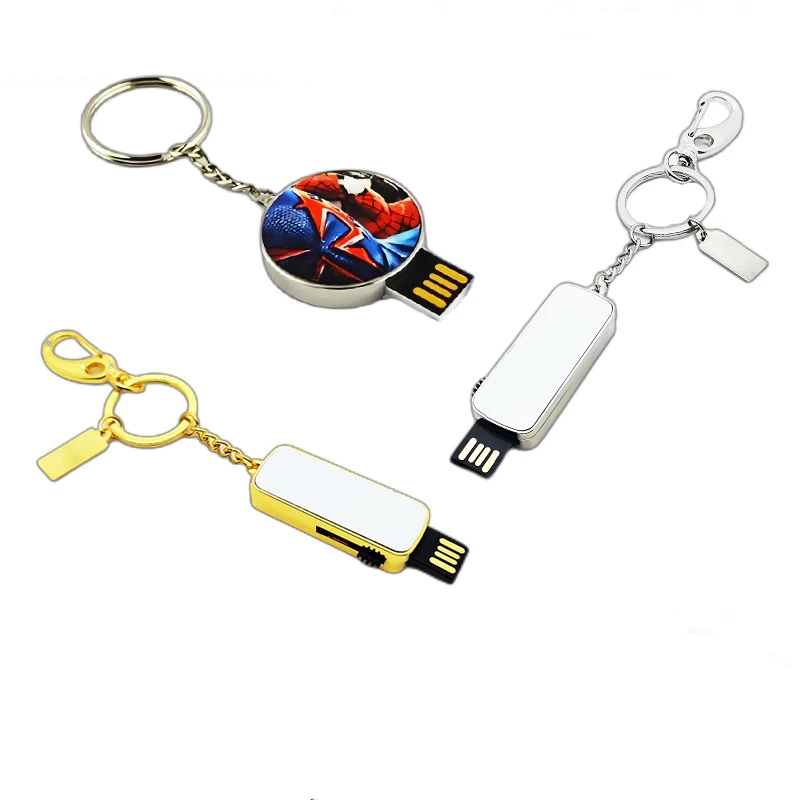 Free Shipping 5pcs/Lot Sublimation Blank Usb Flash Drive Keychain ​Gifts Heat Transfer Printing DIY Gift blank thermal transfer printing keychains crystal keychain for heat transfer sublimation blank material