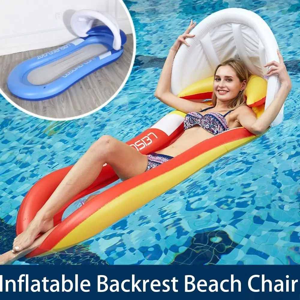 

Outdoor Adults Inflatable Float Beach Chair Water Recliner Floating Row Backrest Floating Bed Surfboard Swimming Pool Water Toys