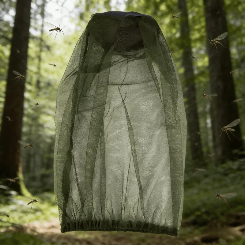 Chapeau anti-moustiques avec filet tête pour randonnée, camping, pêche - Protection insectes