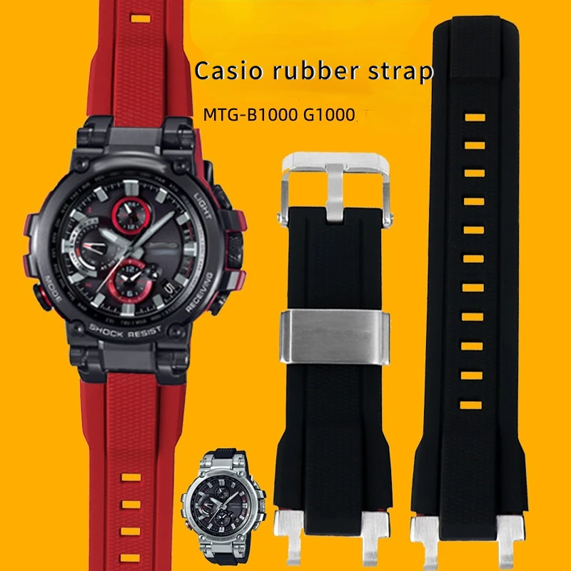 For Casio G Shock Mtg B1000 G1000 Mtgb1000 Fashion Durable Silicone Watchband Concave Port Men S Sports Rubber Watch Strap Belt Aliexpress