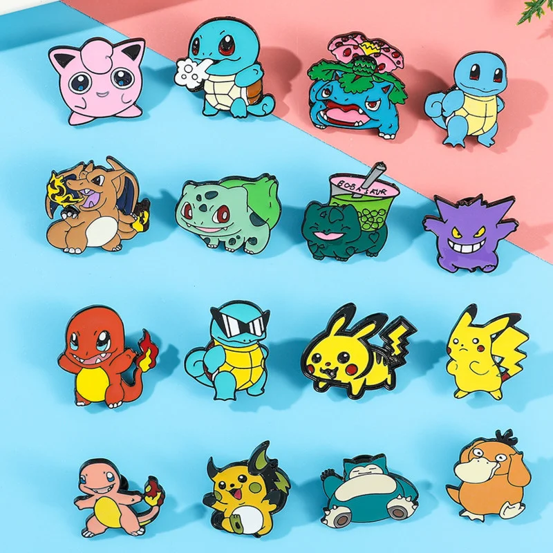 

Женская японская кавайная Аниме Пикачу гэнгар Сквиртл джигбуфф Psyduck Primeape брошь искусственная ткань аксессуары