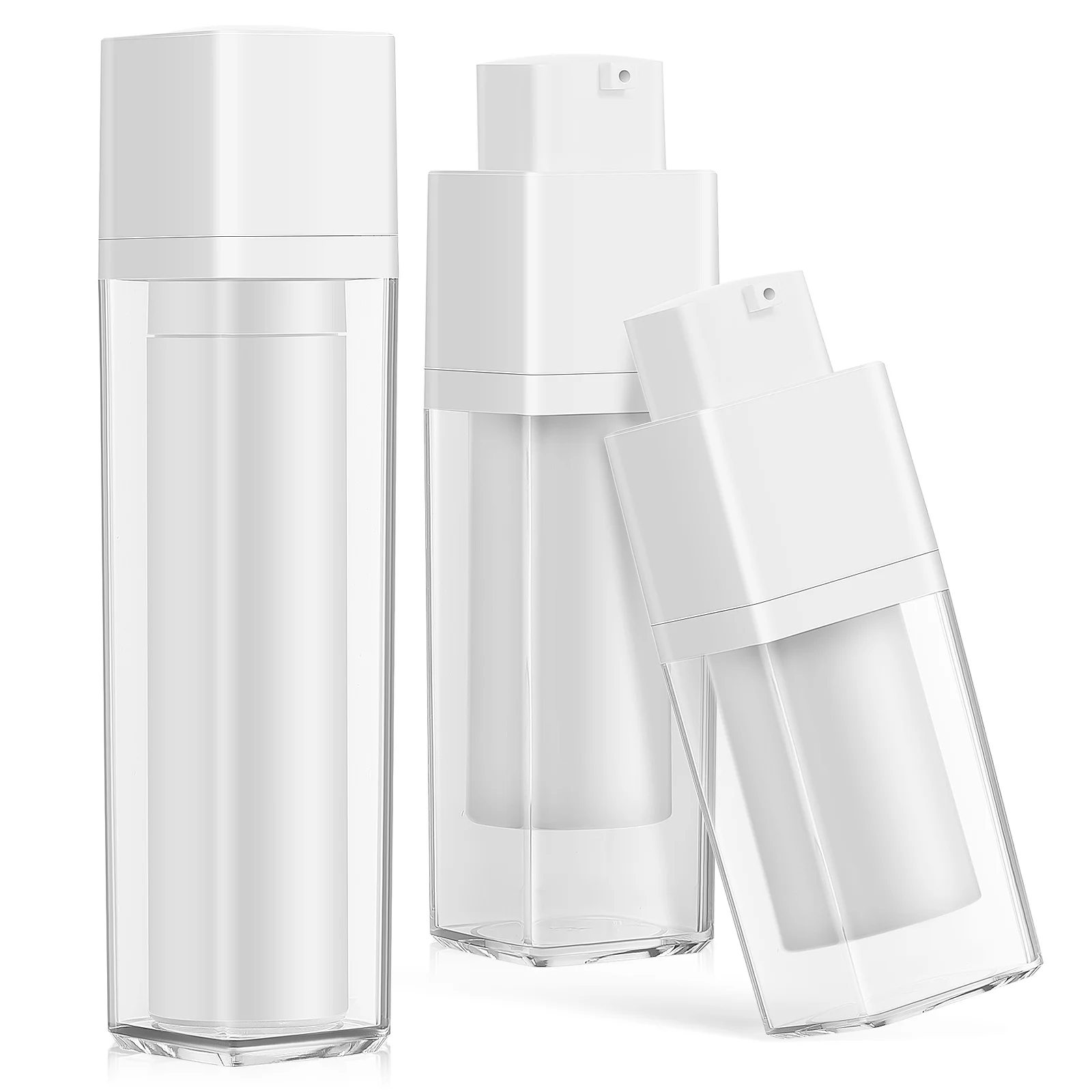 

Airless Pump Bottles Travel Empty Lotion Dispenser Bottles Refillable Pump Dispensers 30ml