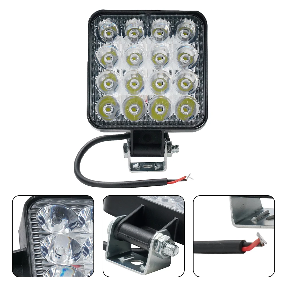 

Car Working Light Easy Fit Replacement Shockproof Dustproof Reversing Light Truck Off-Road Tractor High Intensity 12V 48w 16LEDA