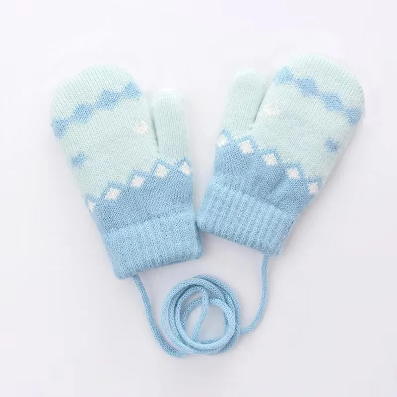 Korean Sweet Heart Children Kids Warm Gloves Winter Windproof Thicken Boys Girls Kids Cycling Mittens Cute Fashion Baby Gloves