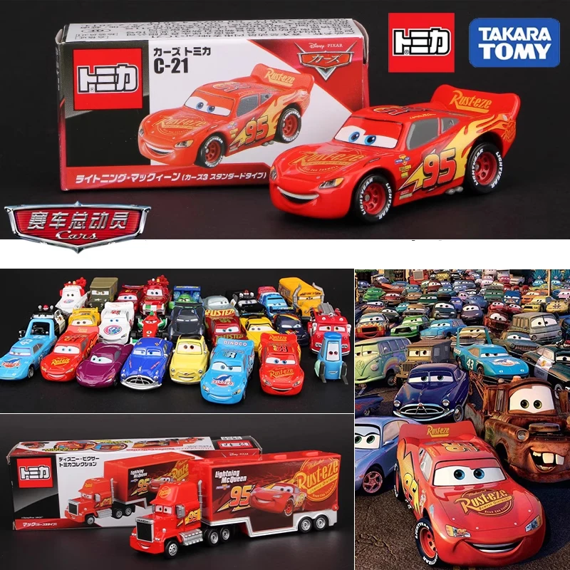 Takara Tomy Cars Lightning McQueen Jackson Storm Alloy car model die-casting collection gift giving classic children's gift toys 2