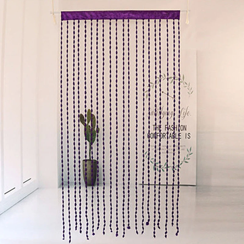 Beaded String Curtain Door Curtain Bead Thread Tassel Window Wall Panel Room Divider Doorway Home Wedding 1*2M