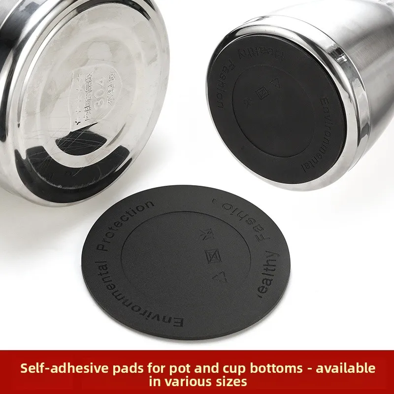 Self-Adhesive Silicone Cup Bot Pads Heat Preservation Cup Anti-Slip Base Ring round ape Cup Holder Cup Mat Water Bottle