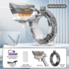 2024 New Poly Ring Electric Repeater Water Gun Toys for Children Spraying High Pressure Mechanical Shark Splash Water Festival 4