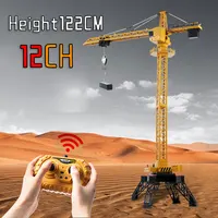 Huina 1585 Alloy Lifting Tower Crane Truck KIT 2.4G Engineering Truck Remote Control Car Battery Outdoor Toys For Boys 1
