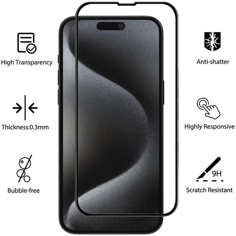 4-Pack Premium Tempered Glass Screen Protectors