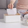 Plastic Tissue Box Modern Wooden Cover Paper with Oak Home Car Napkins Holder Case Home Organizer Decoration Tools tissue box 1