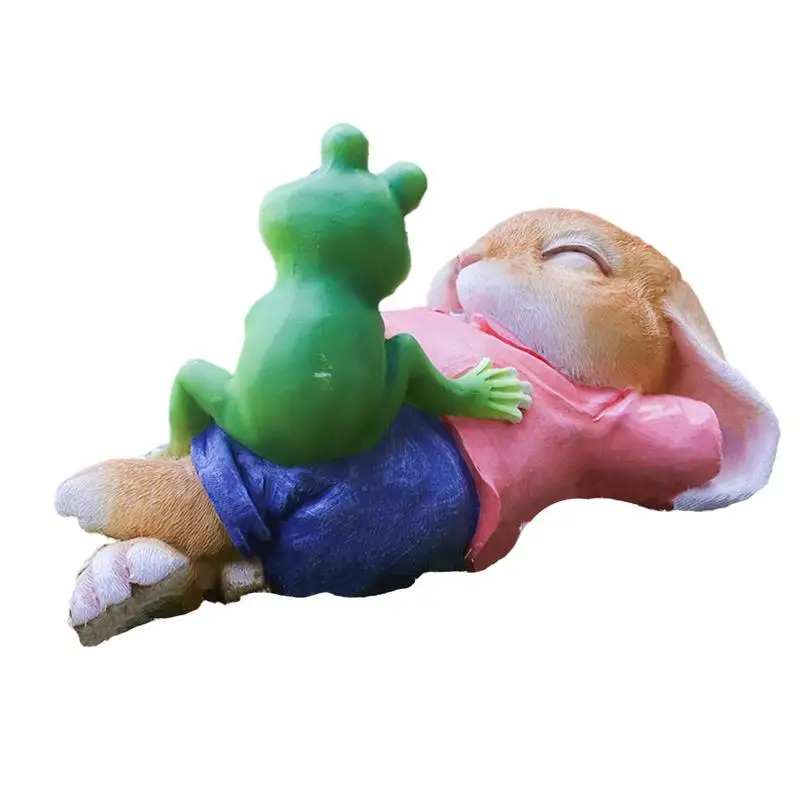 

Bunny Figurine Outdoor Funny Animal Sculpture Bunny Figurines Lawn Ornament Creative Gardening Gifts For Porch Garden Balcony