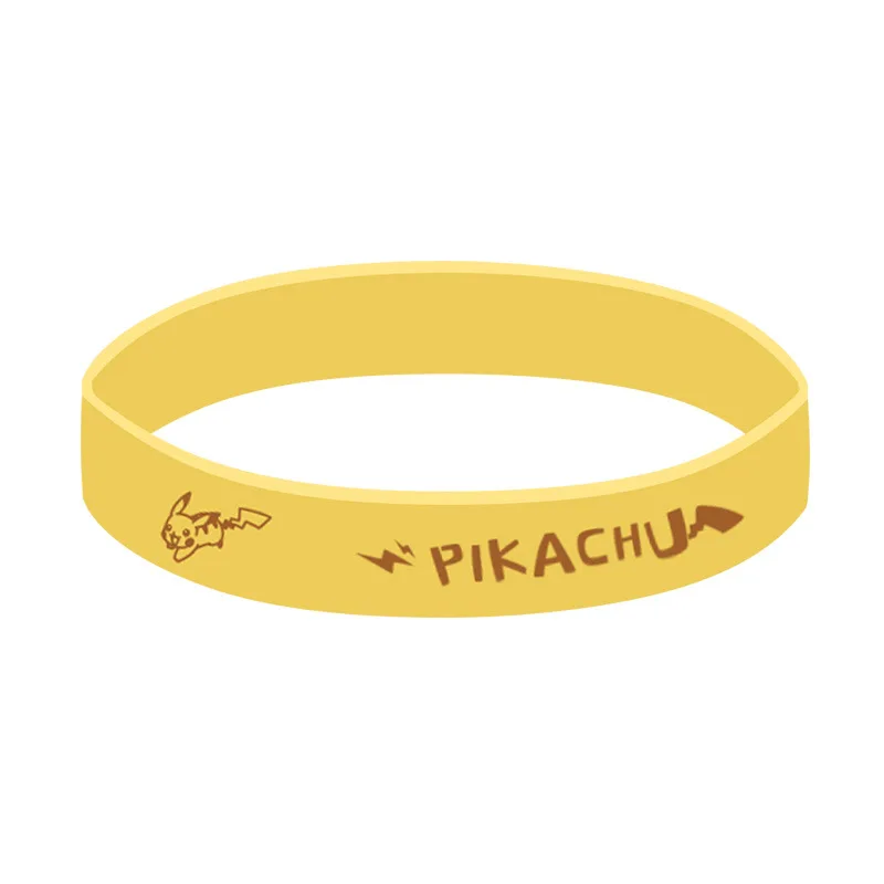 

2024 Hot Selling Pokemon Series Anime Peripheral Sports Bracelet Couple Original Kawaii Pikachu Silicone Bracelet Holiday Gift