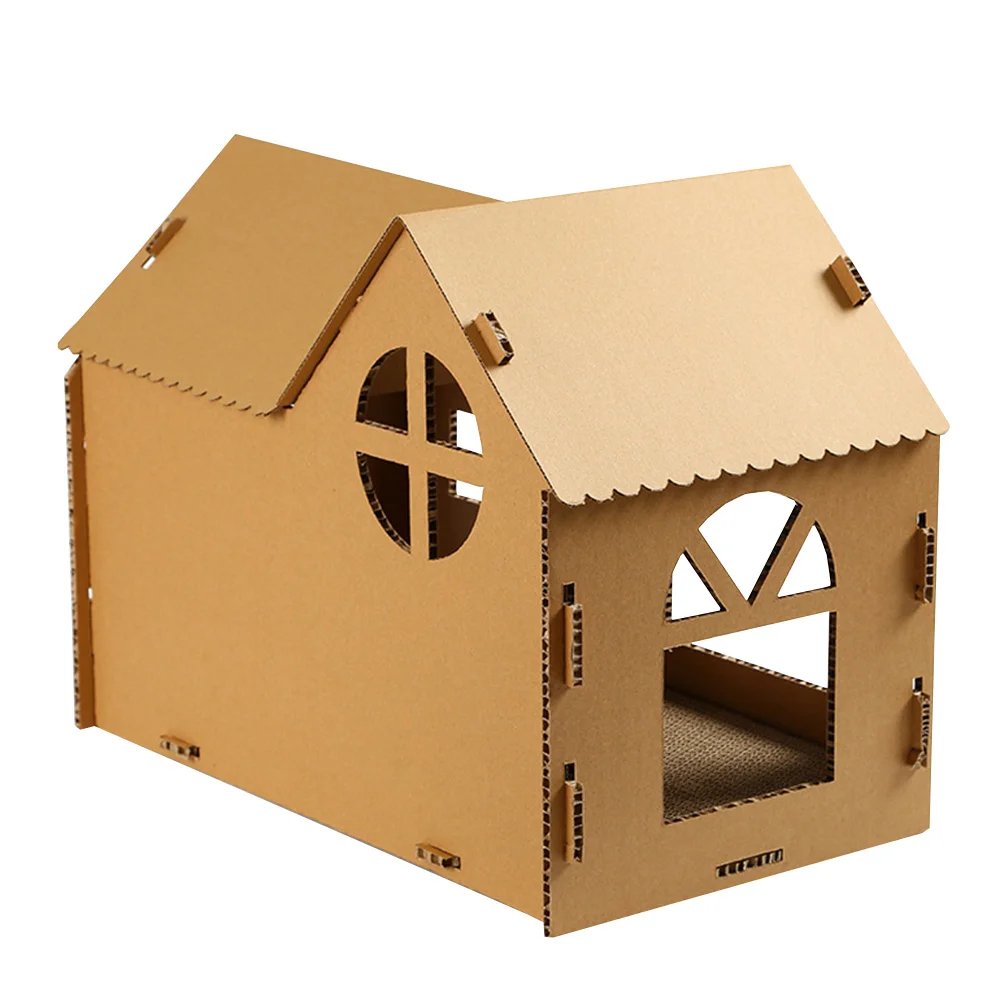 

Small Cat Toys Cat Mat Toy Cat House Scratcher Corrugated Paper Cat Cat Scratching Toy Diy Cat Furniture Cave Hideaway Indoor