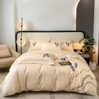 Svetanya Cotton Embroidery Bed Linens Double Ru Queen King Full Size Bedding Set Sheet Duvet Cover Pillowcase