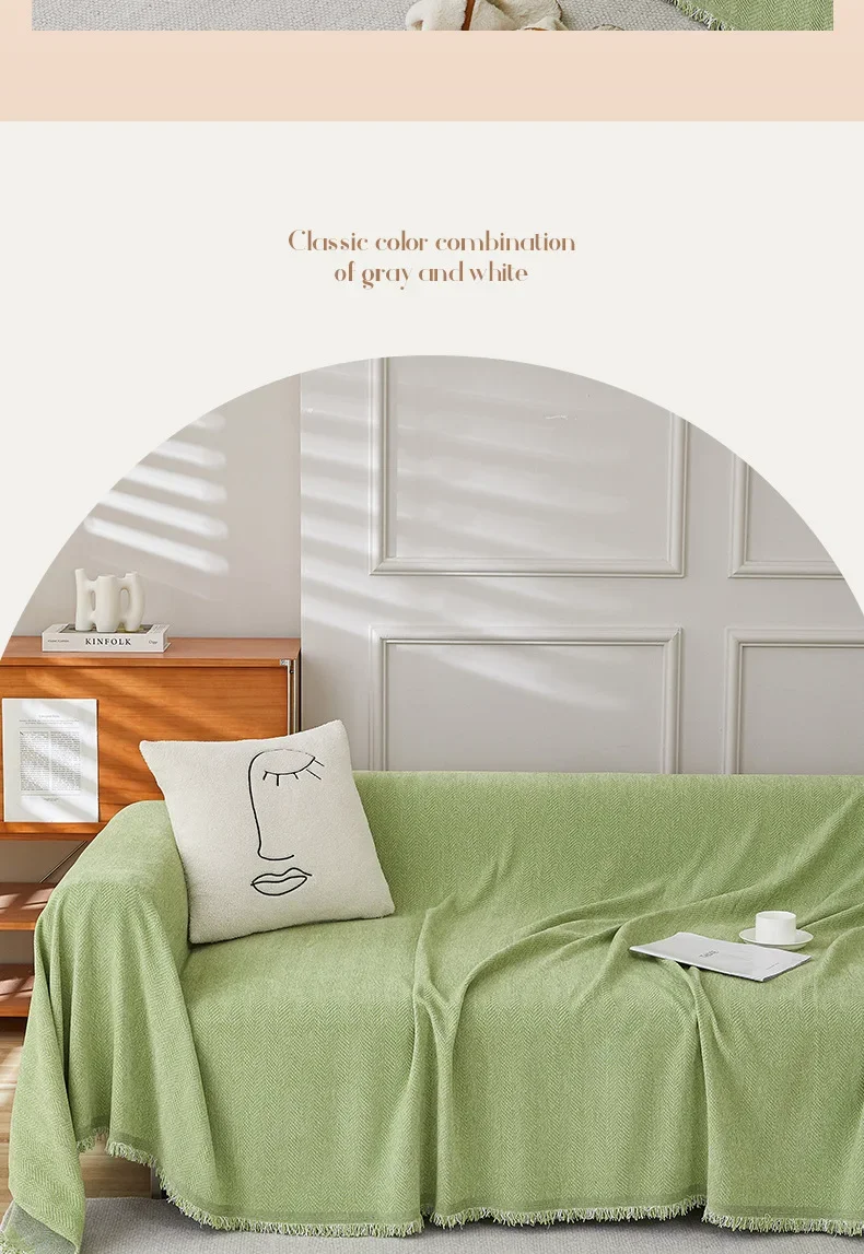 Chenille sofa cover image 4