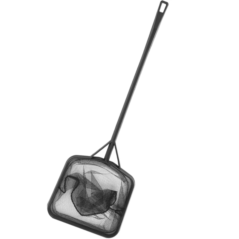 Aquarium Fish Net Portable Square Fishing Net with Long Handle Fish Tanks Aquariums Landing Net Fish for Float Item Cleanning Tool